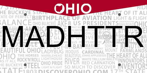 MADHTTR Ohio License Plate