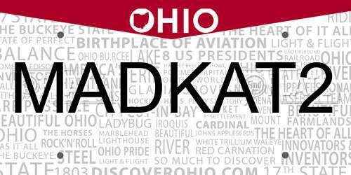MADKAT2 Ohio License Plate
