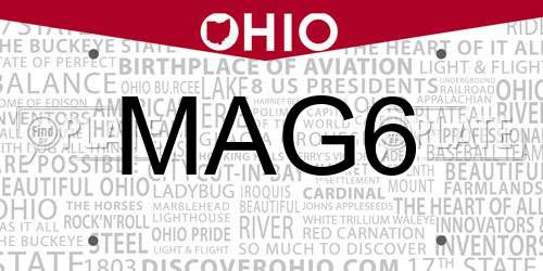 MAG6 Ohio License Plate