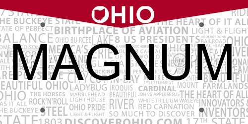 MAGNUM Ohio License Plate