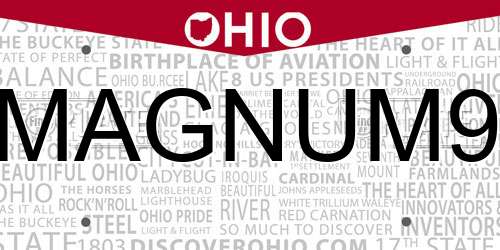 MAGNUM9 Ohio License Plate