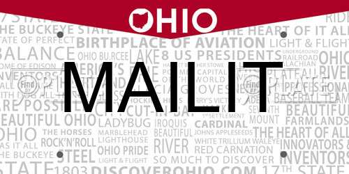 MAILIT Ohio License Plate