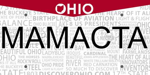 MAMACTA Ohio License Plate