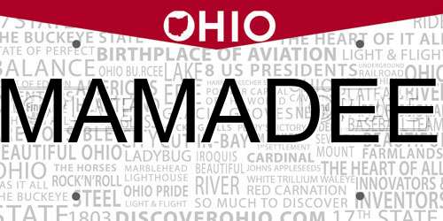 MAMADEE Ohio License Plate