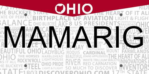 MAMARIG Ohio License Plate
