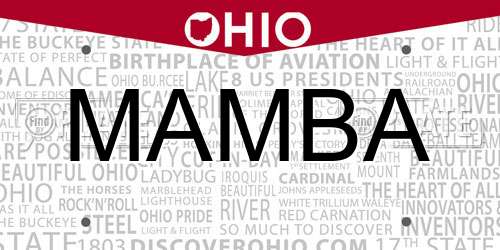 MAMBA Ohio License Plate