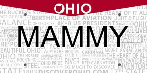 MAMMY Ohio License Plate