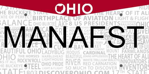 MANAFST Ohio License Plate