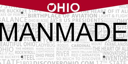 MANMADE Ohio License Plate