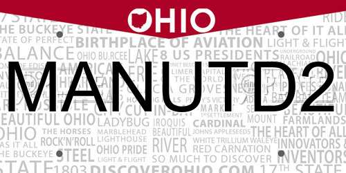 MANUTD2 Ohio License Plate