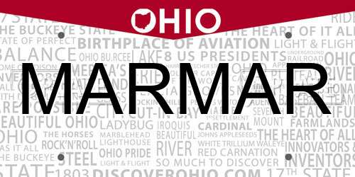 MARMAR Ohio License Plate