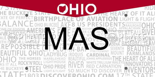 MAS Ohio License Plate