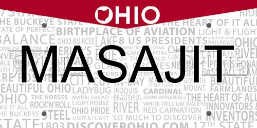 MASAJIT Ohio License Plate