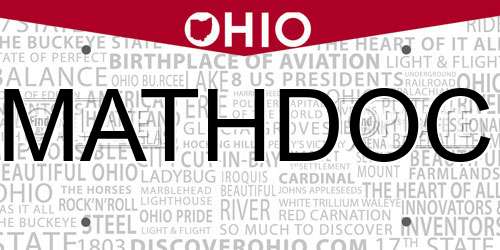 MATHDOC Ohio License Plate