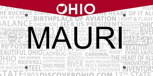 MAURI Ohio License Plate