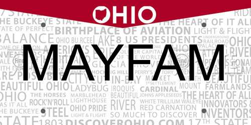 MAYFAM Ohio License Plate