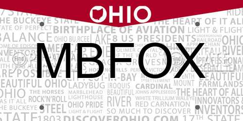 MBFOX Ohio License Plate