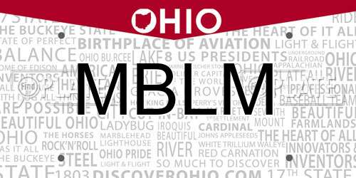 MBLM Ohio License Plate