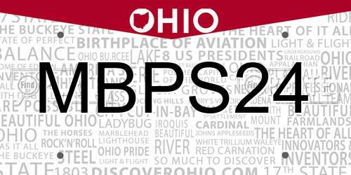 MBPS24 Ohio License Plate