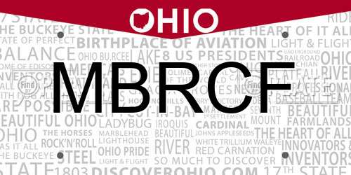 MBRCF Ohio License Plate