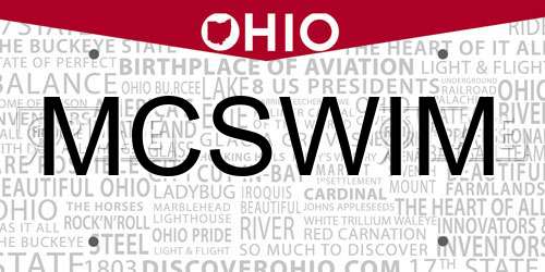 MCSWIM Ohio License Plate