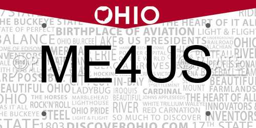 ME4US Ohio License Plate