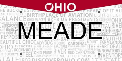 MEADE Ohio License Plate