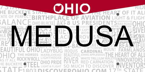 MEDUSA Ohio License Plate