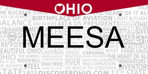 MEESA Ohio License Plate