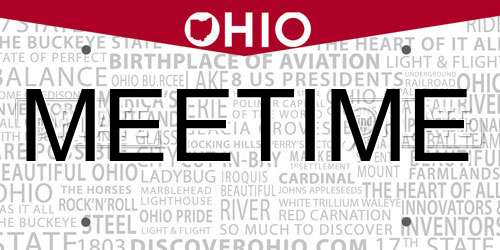 MEETIME Ohio License Plate