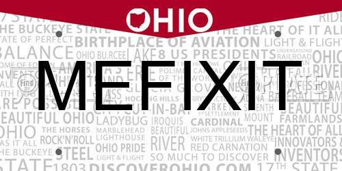 MEFIXIT Ohio License Plate