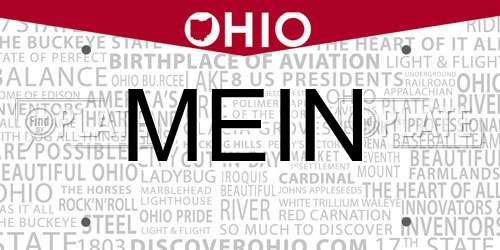 MEIN Ohio License Plate