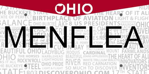 MENFLEA Ohio License Plate