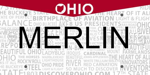MERLIN Ohio License Plate