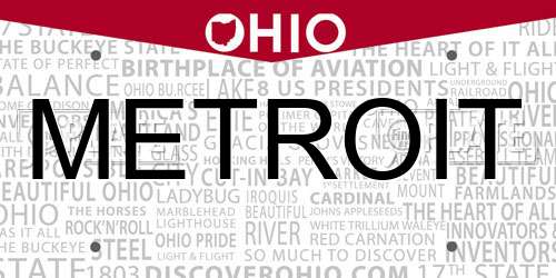 METROIT Ohio License Plate