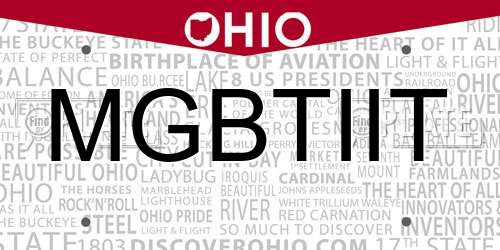 MGBTIIT Ohio License Plate