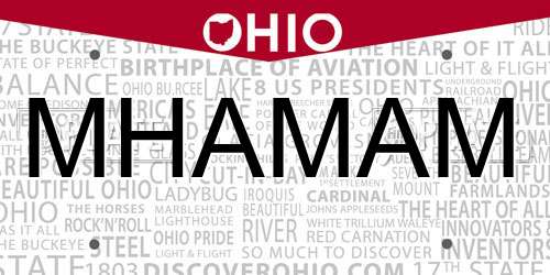 MHAMAM Ohio License Plate