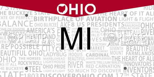 MI Ohio License Plate