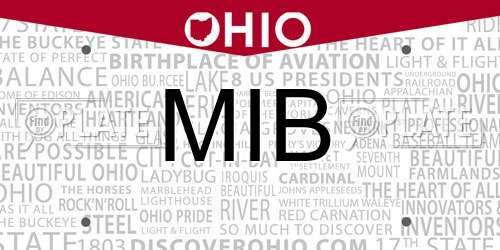 MIB Ohio License Plate