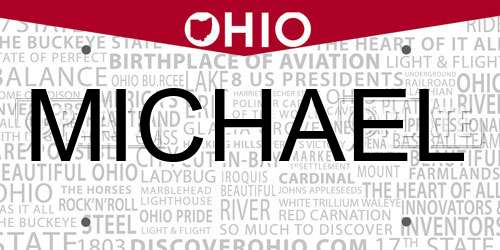 MICHAEL Ohio License Plate