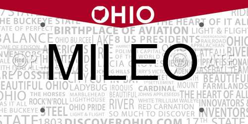 MILEO Ohio License Plate