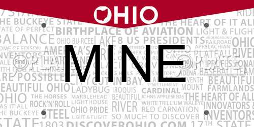 MINE Ohio License Plate