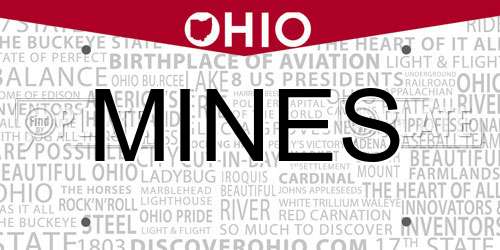 MINES Ohio License Plate