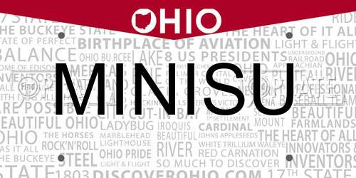MINISU Ohio License Plate