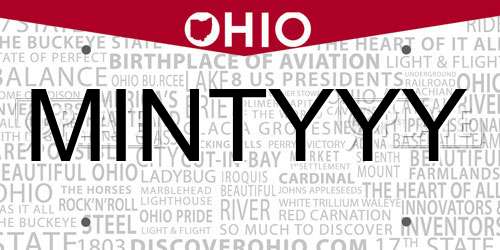 MINTYYY Ohio License Plate