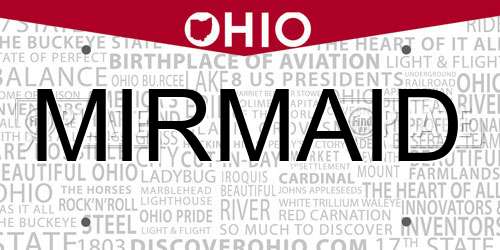 MIRMAID Ohio License Plate