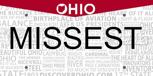 MISSEST Ohio License Plate
