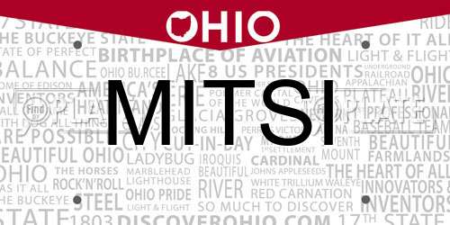 MITSI Ohio License Plate