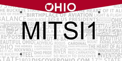 MITSI1 Ohio License Plate