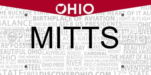 MITTS Ohio License Plate
